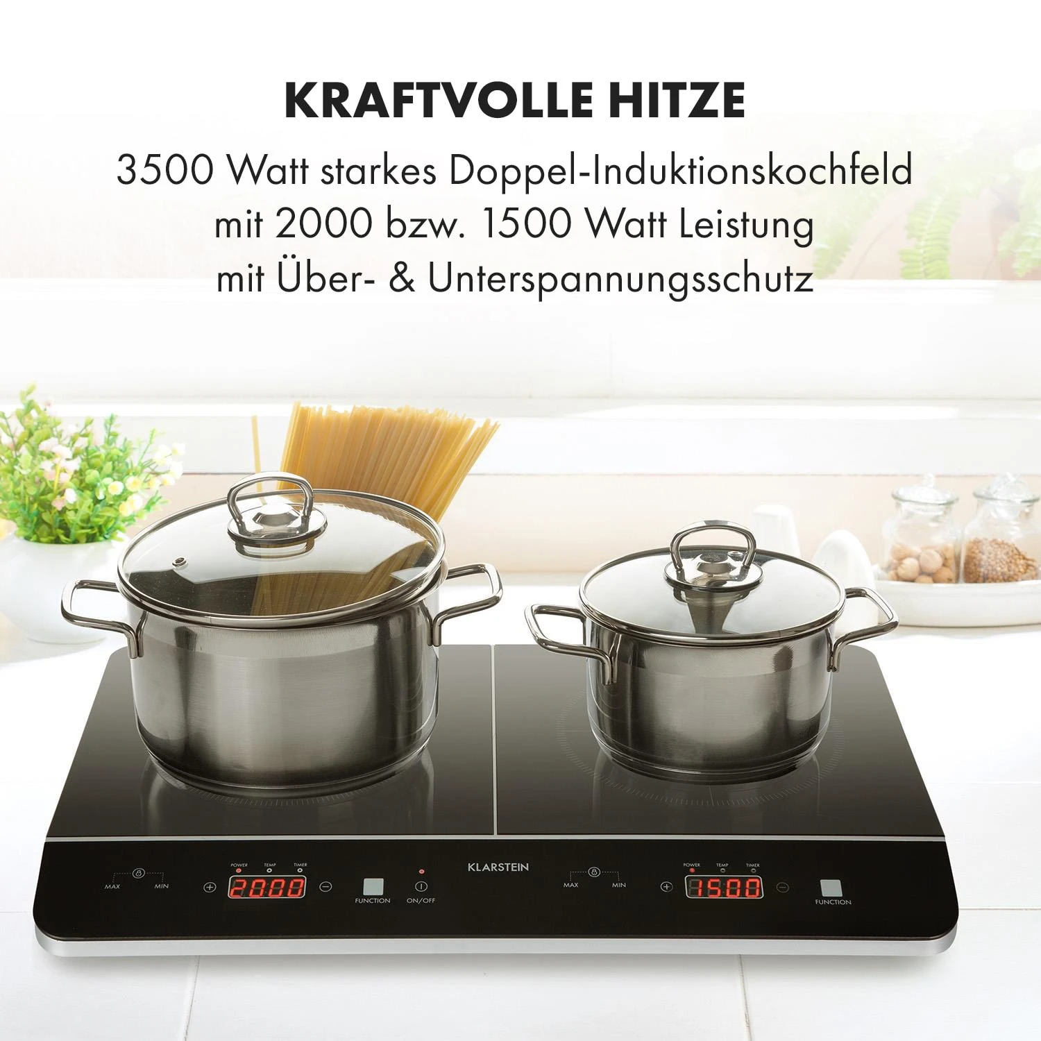 VariCook Neo Induktions-Doppelkochfeld 3500W SenseControl Glaskeramik 4 VariCook Neo Induktions-Doppelkochfeld 3500W SenseControl Glaskeramik – Bild 2