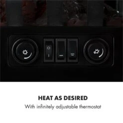 Graz Elektrischer Kamin 1000/2000W Thermostat PanoramaView -Klarstein 10033094 yy 0004 logo Electric Fireplace Black YH20