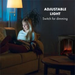 Graz Elektrischer Kamin 1000/2000W Thermostat PanoramaView -Klarstein 10033094 yy 0007 logo Electric Fireplace Black YH20