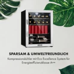 Beersafe XL Mix It Edition Kühlschrank 60 Ltr 4 Böden Panoramaglastür -Klarstein 10033120 de 0006 logo