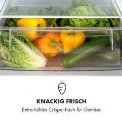 Miro XL Kühl-Gefrierkombination 180/69 L Black-Board-Front -Klarstein 10033130 de 0005 logo