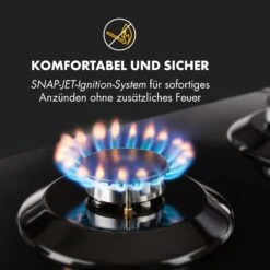 Ignito Domino Gaskochfeld 2-flammig Sabaf-Brenner Glaskeramik Schwarz -Klarstein 10033131 de 0005 logo