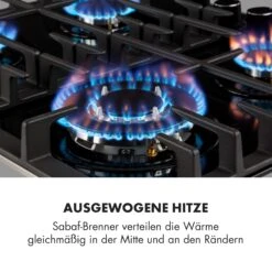 Ignito 4 Zonen Gaskochfeld 4-flammig Sabaf-Brenner Glaskeramik Schwarz 13 Ignito 4 Zonen Gaskochfeld 4-flammig Sabaf-Brenner Glaskeramik Schwarz -Klarstein 10033132 de 0003 logo
