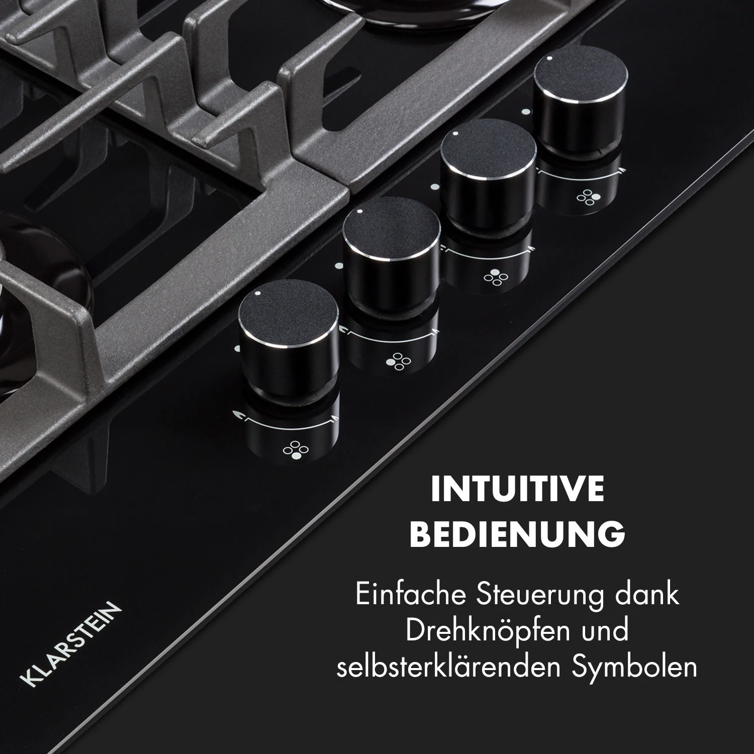 Ignito 4 Zonen Gaskochfeld 4-flammig Sabaf-Brenner Glaskeramik Schwarz 6 Ignito 4 Zonen Gaskochfeld 4-flammig Sabaf-Brenner Glaskeramik Schwarz – Bild 4