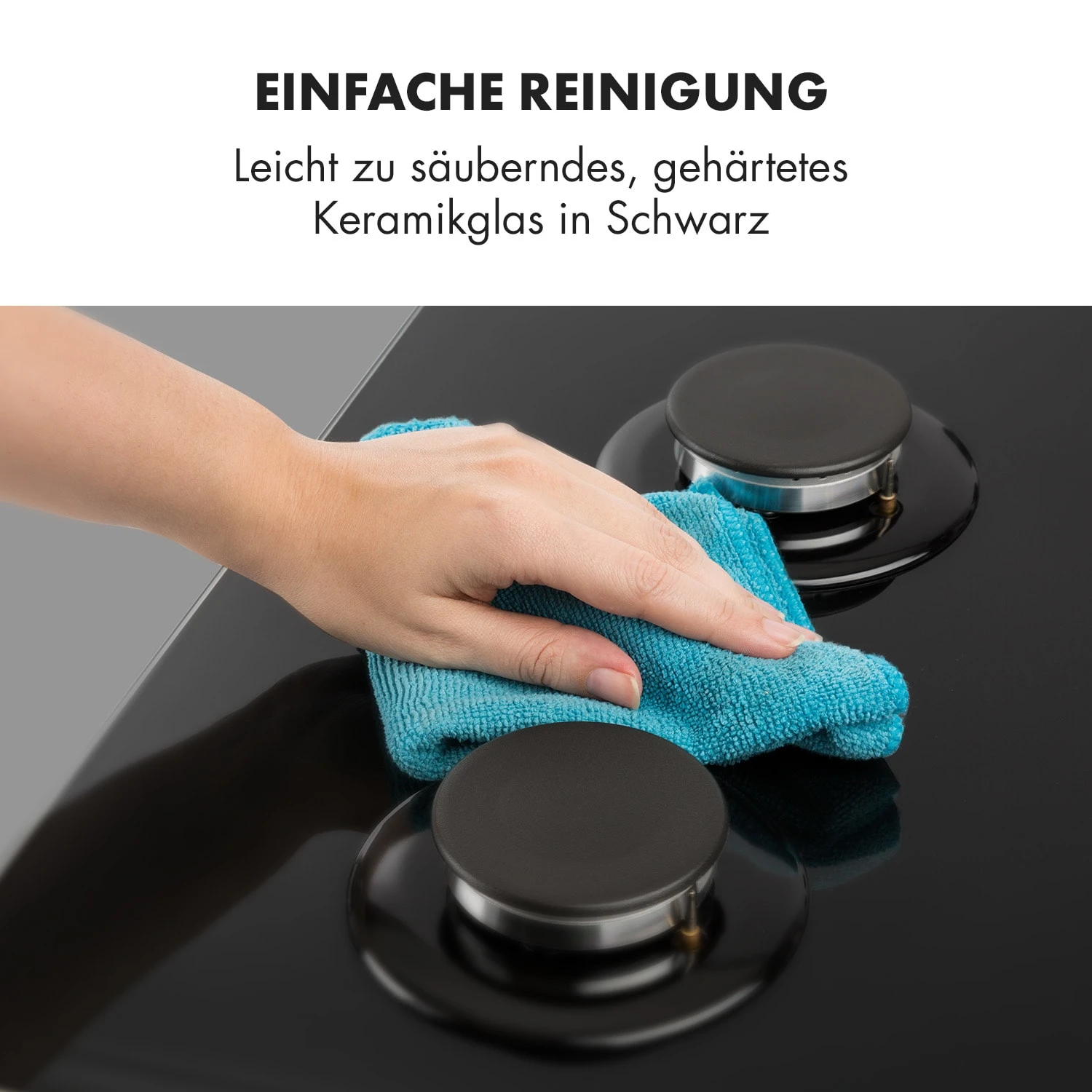 Ignito 4 Zonen Gaskochfeld 4-flammig Sabaf-Brenner Glaskeramik Schwarz 10 Ignito 4 Zonen Gaskochfeld 4-flammig Sabaf-Brenner Glaskeramik Schwarz – Bild 8