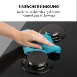 Ignito 5 Zonen Gaskochfeld 5-flammig Sabaf-Brenner Glaskeramik Schwarz 18 Ignito 5 Zonen Gaskochfeld 5-flammig Sabaf-Brenner Glaskeramik Schwarz -Klarstein 10033133 de 0008 logo
