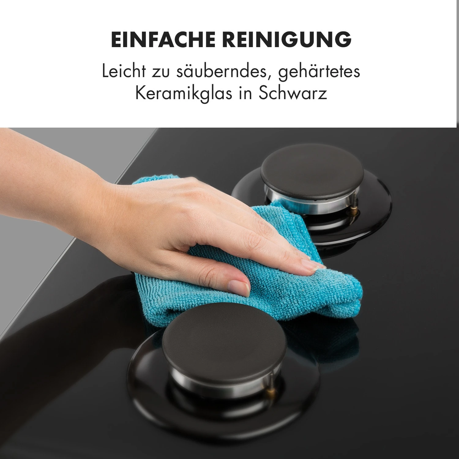 Ignito 5 Zonen Gaskochfeld 5-flammig Sabaf-Brenner Glaskeramik Schwarz 10 Ignito 5 Zonen Gaskochfeld 5-flammig Sabaf-Brenner Glaskeramik Schwarz – Bild 8