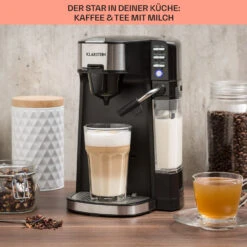 Baristomat 2-in-1-Heißgetränkeautomat Kaffee Tee Milchschaum 13 Baristomat 2-in-1-Heißgetränkeautomat Kaffee Tee Milchschaum -Klarstein 10033138 de 0004 usp