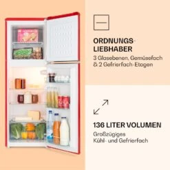 Audrey Kühl- & Gefrierkombination 97l/39l Retro-Look 2 Böden 12 Audrey Kühl- & Gefrierkombination 97l/39l Retro-Look 2 Böden -Klarstein 10033193 de 0003 logo