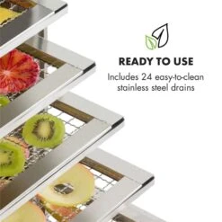 Master Jerky 24 Dörrautomat 5850W 40-90 °C 15h-Timer Edelstahl Silber 13 Master Jerky 24 Dörrautomat 5850W 40-90 °C 15h-Timer Edelstahl Silber -Klarstein 10033214 yy 0004 logo Klarstein Master Jerky 24 Doerrautomat silber