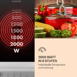 MisterCook Kochplatte Infrarot 2000W 90-650°C Abschalttimer -Klarstein 10033281 de 0005 logo