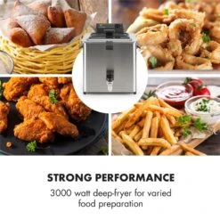 Family Fry Fritteuse 3000W Oil Drain Technology Edelstahl Silber 12 Family Fry Fritteuse 3000W Oil Drain Technology Edelstahl Silber -Klarstein 10033342 yy 0002 logo Klarstein Family Fry Fritteuse 3000W silber
