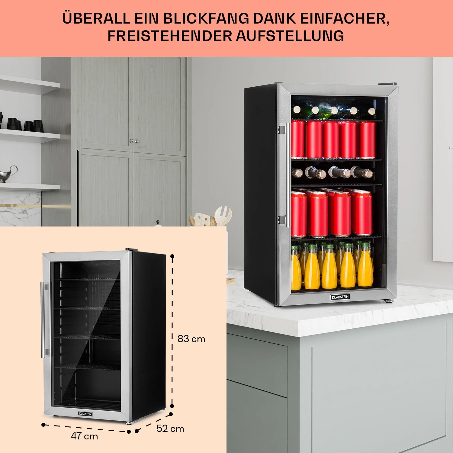 Beersafe 3XL Kühlschrank 98 Liter 4 Böden Panoramaglastür Edelstahl 8 Beersafe 3XL Kühlschrank 98 Liter 4 Böden Panoramaglastür Edelstahl – Bild 6
