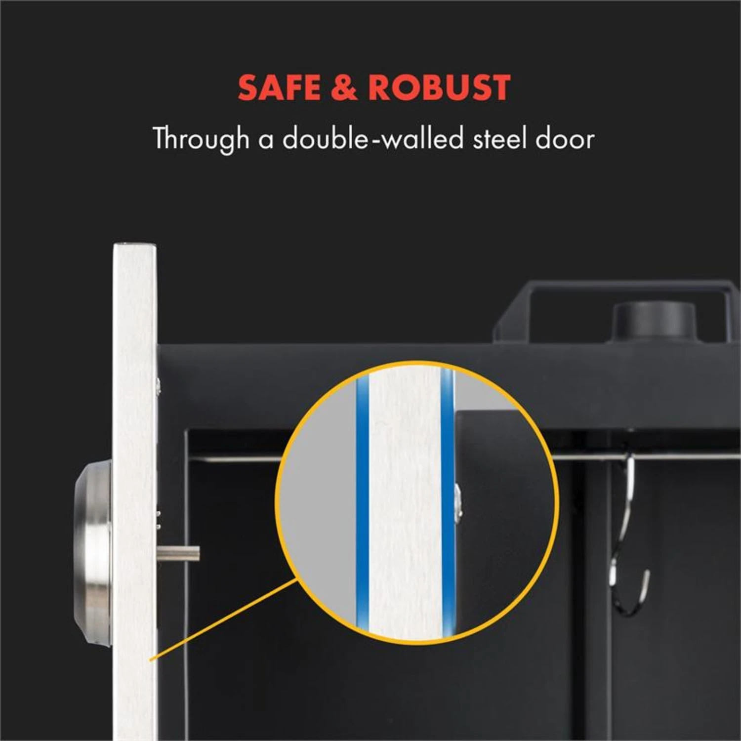 Flintstone Steel Räucherofen 1600 W Integriertes Thermometer Edelstahl 4 Flintstone Steel Räucherofen 1600 W Integriertes Thermometer Edelstahl – Bild 2