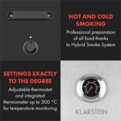 Flintstone Steel Räucherofen 1600 W Integriertes Thermometer Edelstahl 12 Flintstone Steel Räucherofen 1600 W Integriertes Thermometer Edelstahl -Klarstein 10033372 yy 0004 logo Klarstein Flintstone Steel Raeucherofen Edelstahl reedit