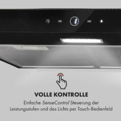 Contempo Neo Unterbau-Abzugshaube 60cm 175m³/h Edelstahl LED Acryl -Klarstein 10033471 de 0008 logo