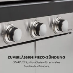 Gazooka 3.0T BBQ Grill 3x3kW Brenner 4 Rollen Edelstahl 20 Gazooka 3.0T BBQ Grill 3x3kW Brenner 4 Rollen Edelstahl -Klarstein 10033533 de 0008 logo