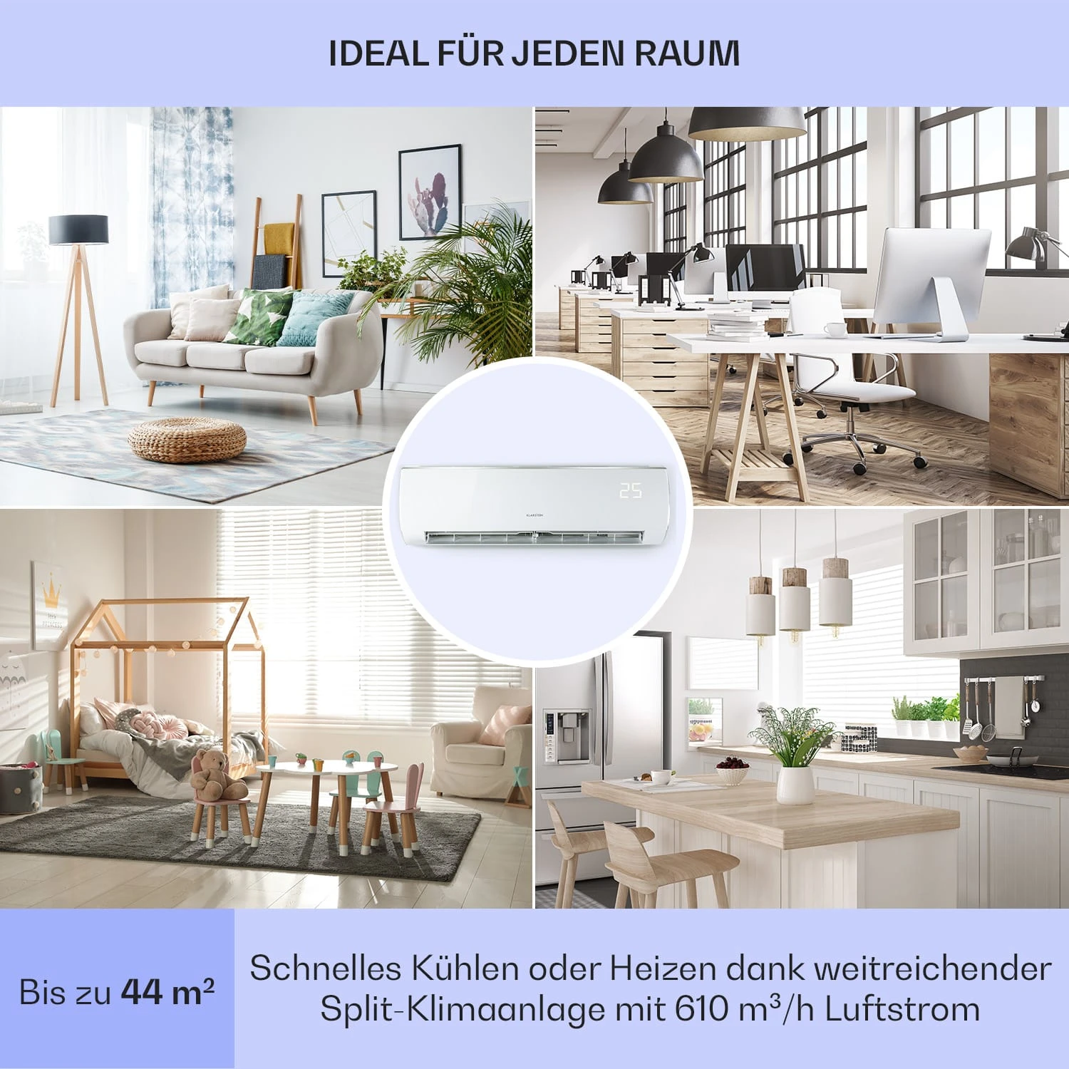 Windwaker Eco Split-Klimaanlage 9.000 BTU/2,7 KW Luftdurchsatz 610 M³/h Max. A++ 7 Windwaker Eco Split-Klimaanlage 9.000 BTU/2,7 KW Luftdurchsatz 610 M³/h Max. A++ – Bild 5