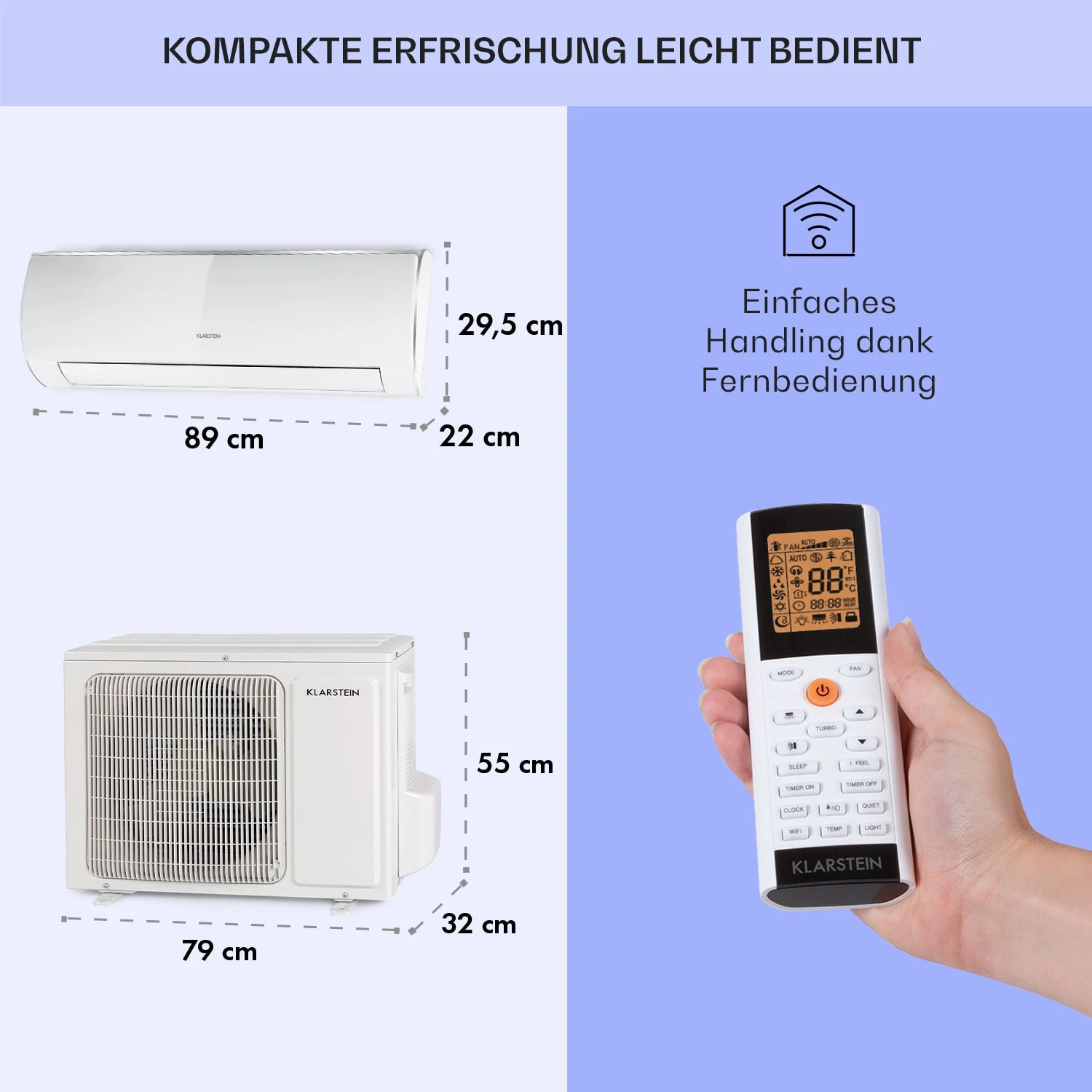 Windwaker Eco Split-Klimaanlage 9.000 BTU/2,7 KW Luftdurchsatz 610 M³/h Max. A++ 8 Windwaker Eco Split-Klimaanlage 9.000 BTU/2,7 KW Luftdurchsatz 610 M³/h Max. A++ – Bild 6
