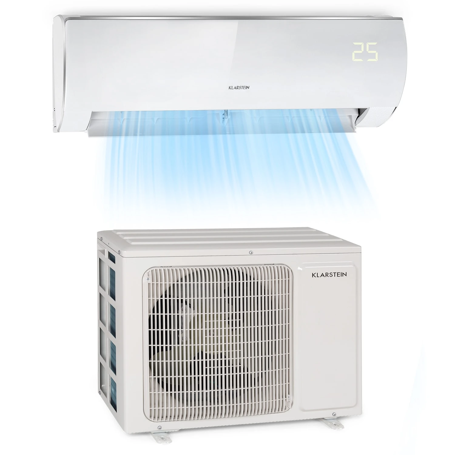 Windwaker Eco Split-Klimaanlage 9.000 BTU/2,7 KW Luftdurchsatz 610 M³/h Max. A++ 3 Windwaker Eco Split-Klimaanlage 9.000 BTU/2,7 KW Luftdurchsatz 610 M³/h Max. A++