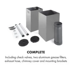 Colette Dunstabzugshaube 90cm 600m³/h EEK A Edelstahl Silber 23 Colette Dunstabzugshaube 90cm 600m³/h EEK A Edelstahl Silber -Klarstein 10033776 yy 0010 logo Klarstein Colette Dunstabzugshaube 90 cm silber