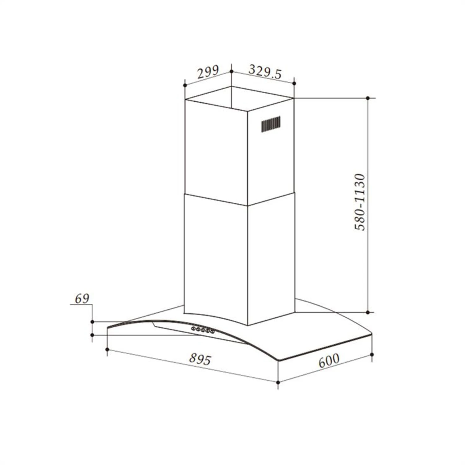 Colette Dunstabzugshaube 90cm 600m³/h EEK A Edelstahl Silber 13 Colette Dunstabzugshaube 90cm 600m³/h EEK A Edelstahl Silber – Bild 11