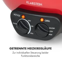 Szechuan Hot Pot Und Grillplatte 5l Vol. 1350 W, 600 W Rot -Klarstein 10033779 de 0003 logo