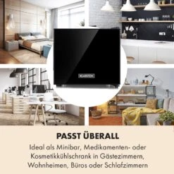 Frosty Mini-Kühlschrank EEC A Spiegelglastür 10 Liter Schwarz 17 Frosty Mini-Kühlschrank EEC A Spiegelglastür 10 Liter Schwarz -Klarstein 10033836 de 0006 logo