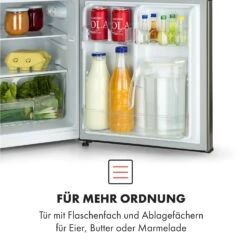 Big Daddy Cool Kühl-Gefrierkombination 61/25 Liter 2 Ebenen Edelstahl 17 Big Daddy Cool Kühl-Gefrierkombination 61/25 Liter 2 Ebenen Edelstahl -Klarstein 10034005 de 0004 logo