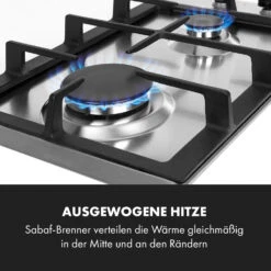 Ignito Domino Gaskochfeld 2-flammig Sabaf-Brenner Edelstahl Silber -Klarstein 10034108 de 0003 logo