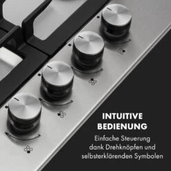 Ignito 4 Zonen Gaskochfeld 4-flammig Sabaf-Brenner Edelstahl Silber 14 Ignito 4 Zonen Gaskochfeld 4-flammig Sabaf-Brenner Edelstahl Silber -Klarstein 10034110 de 0004 logo