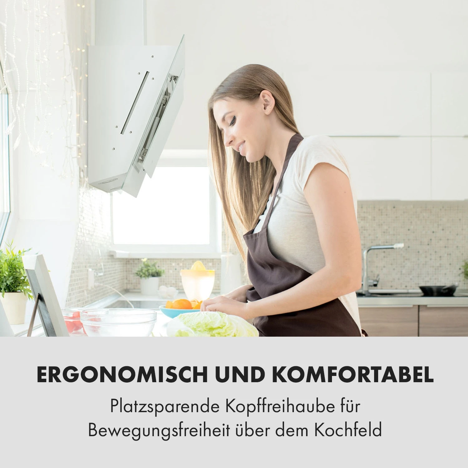 Mirage 60 Dunstabzugshaube 550 M³/h Touch-Panel Ambient EEC A++ Weiß 9 Mirage 60 Dunstabzugshaube 550 M³/h Touch-Panel Ambient EEC A++ Weiß – Bild 7