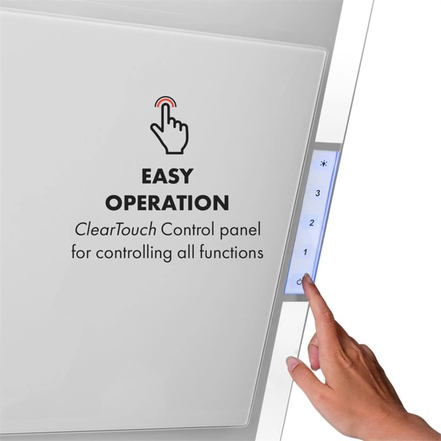 Mirage 60 Dunstabzugshaube 550 M³/h Touch-Panel Ambient EEC A++ Weiß 11 Mirage 60 Dunstabzugshaube 550 M³/h Touch-Panel Ambient EEC A++ Weiß – Bild 9