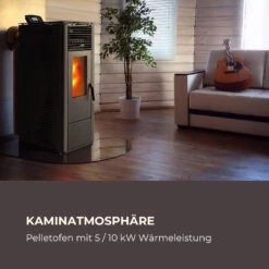 Energiewende Pelletofen 5/10 KW 5 Stufen Timer 18kg 250m³ Fernbedienung Schwarz 13 Energiewende Pelletofen 5/10 KW 5 Stufen Timer 18kg 250m³ Fernbedienung Schwarz -Klarstein 10034153 de 0002 logo