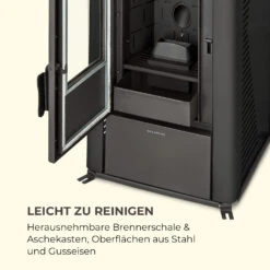 Energiewende Pelletofen 5/10 KW 5 Stufen Timer 18kg 250m³ Fernbedienung Schwarz 19 Energiewende Pelletofen 5/10 KW 5 Stufen Timer 18kg 250m³ Fernbedienung Schwarz -Klarstein 10034153 de 0008 logo