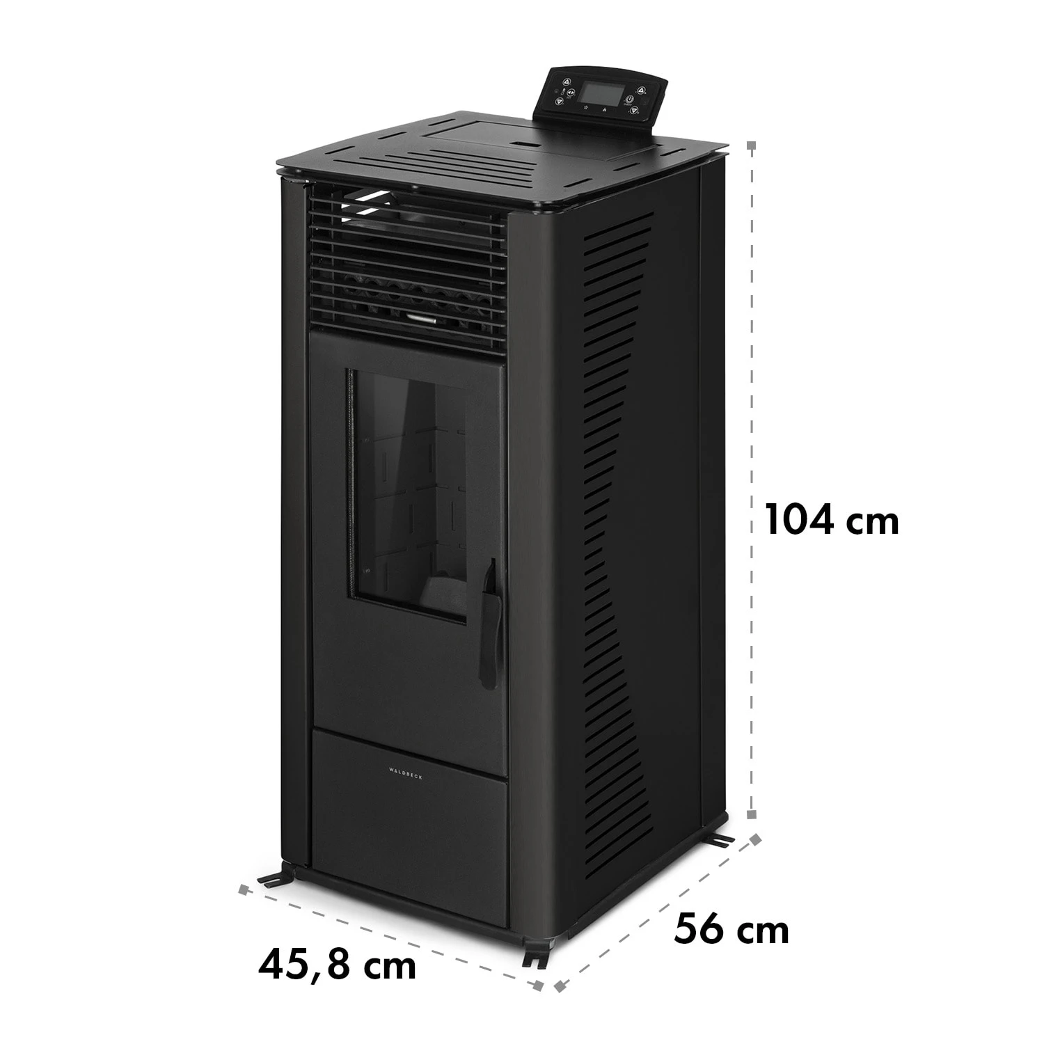 Energiewende Pelletofen 5/10 KW 5 Stufen Timer 18kg 250m³ Fernbedienung Schwarz 11 Energiewende Pelletofen 5/10 KW 5 Stufen Timer 18kg 250m³ Fernbedienung Schwarz – Bild 9
