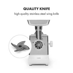 Kraftprotz Elektrischer Fleischwolf 700 W Kupfermotor Edelstahl -Klarstein 10034215 yy 0004 logo Klarstein Kraftprotz elektrischer Fleischwolf weiss