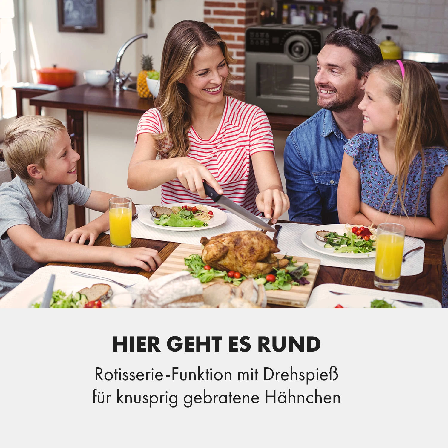 AeroVital Cube Chef Heißluftfritteuse 1700 W 14 Liter 16 Programme Ober- Und Unterhitze 4 AeroVital Cube Chef Heißluftfritteuse 1700 W 14 Liter 16 Programme Ober- Und Unterhitze – Bild 2