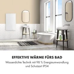 Crystal Wall Infrarotheizung 100x60cm 600W Wochentimer IP54 Weiß -Klarstein 10034223 de 0006 logo