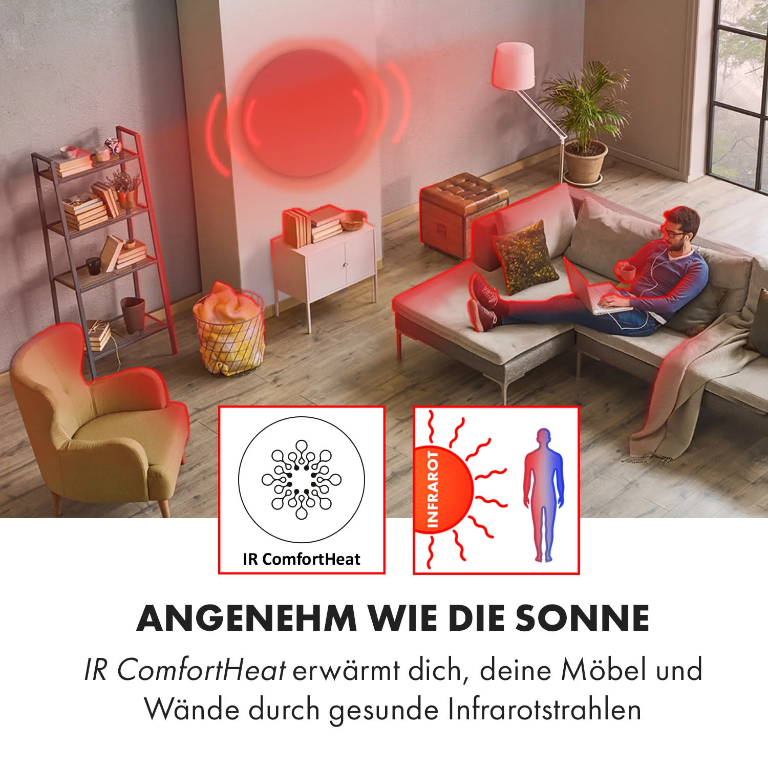 Marvel Mirror Infrarotheizung 300W Wochentimer IP54 Spiegel Rund 4 Marvel Mirror Infrarotheizung 300W Wochentimer IP54 Spiegel Rund – Bild 2