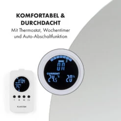 Marvel Mirror Infrarotheizung 300W Wochentimer IP54 Spiegel Rund 14 Marvel Mirror Infrarotheizung 300W Wochentimer IP54 Spiegel Rund -Klarstein 10034225 de 0004 logo