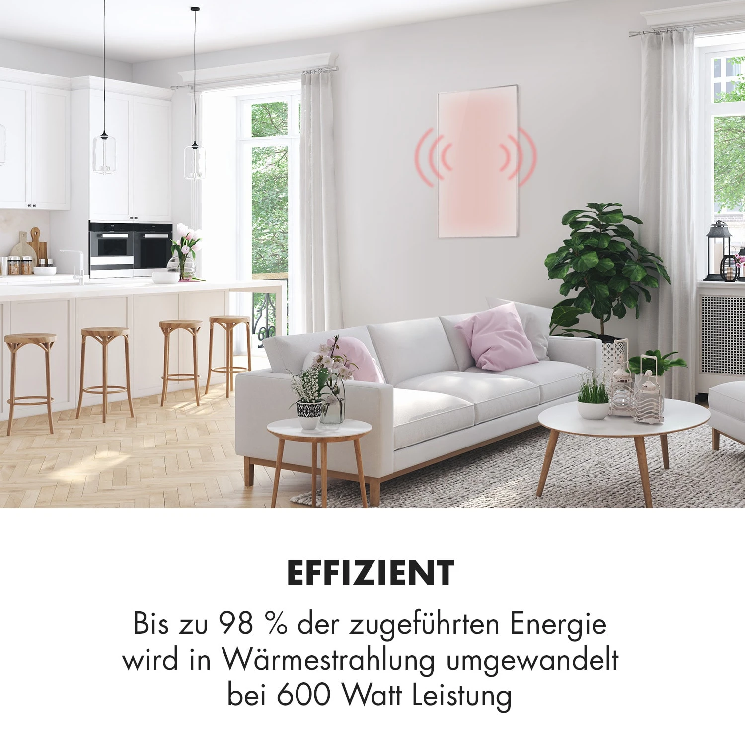Wonderwall Air 60 Infrarotheizung 101x60cm 600W Wandinstallation Fernbedienung 4 Wonderwall Air 60 Infrarotheizung 101x60cm 600W Wandinstallation Fernbedienung – Bild 2