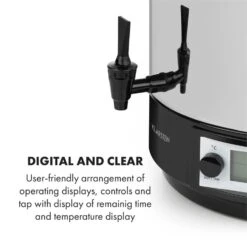 KonfiStar 60 Digital Einkocher Getränkespender 2500W 60L 100°C 180min 14 KonfiStar 60 Digital Einkocher Getränkespender 2500W 60L 100°C 180min -Klarstein 10034241 yy 0006 logo Digital Food Preserver 60L