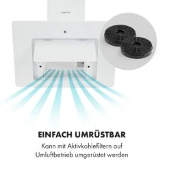 Sofia 60 Dunstabzugshaube Kopffrei 300 M³/h Touch-Control Glasfront -Klarstein 10034259 de 0006 logo