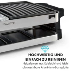 Sirloin Raclette 1500W Aluminium / Stein 8 Personen Kontroll-LED 12 Sirloin Raclette 1500W Aluminium / Stein 8 Personen Kontroll-LED -Klarstein 10034275 de 0003 logo