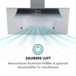 Athena 90 Dunstabzugshaube 90cm 300m³/h 69W Edelstahl 16 Athena 90 Dunstabzugshaube 90cm 300m³/h 69W Edelstahl -Klarstein 10034395 de 0004 logo