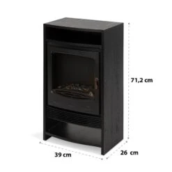 Bergamo Elektrischer Kamin 900/1800W Thermostat Holzoptik 15 Bergamo Elektrischer Kamin 900/1800W Thermostat Holzoptik -Klarstein 10034397 yy 0007 logo Klarstein Bergamo Elektrischer Kamin schwarz