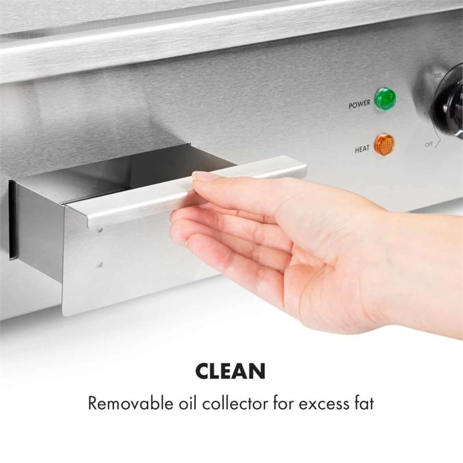 Grillmeile 3000GR Elektrogrill 3000W 54,5x35cm Glatt/geriffelt 9 Grillmeile 3000GR Elektrogrill 3000W 54,5x35cm Glatt/geriffelt – Bild 7