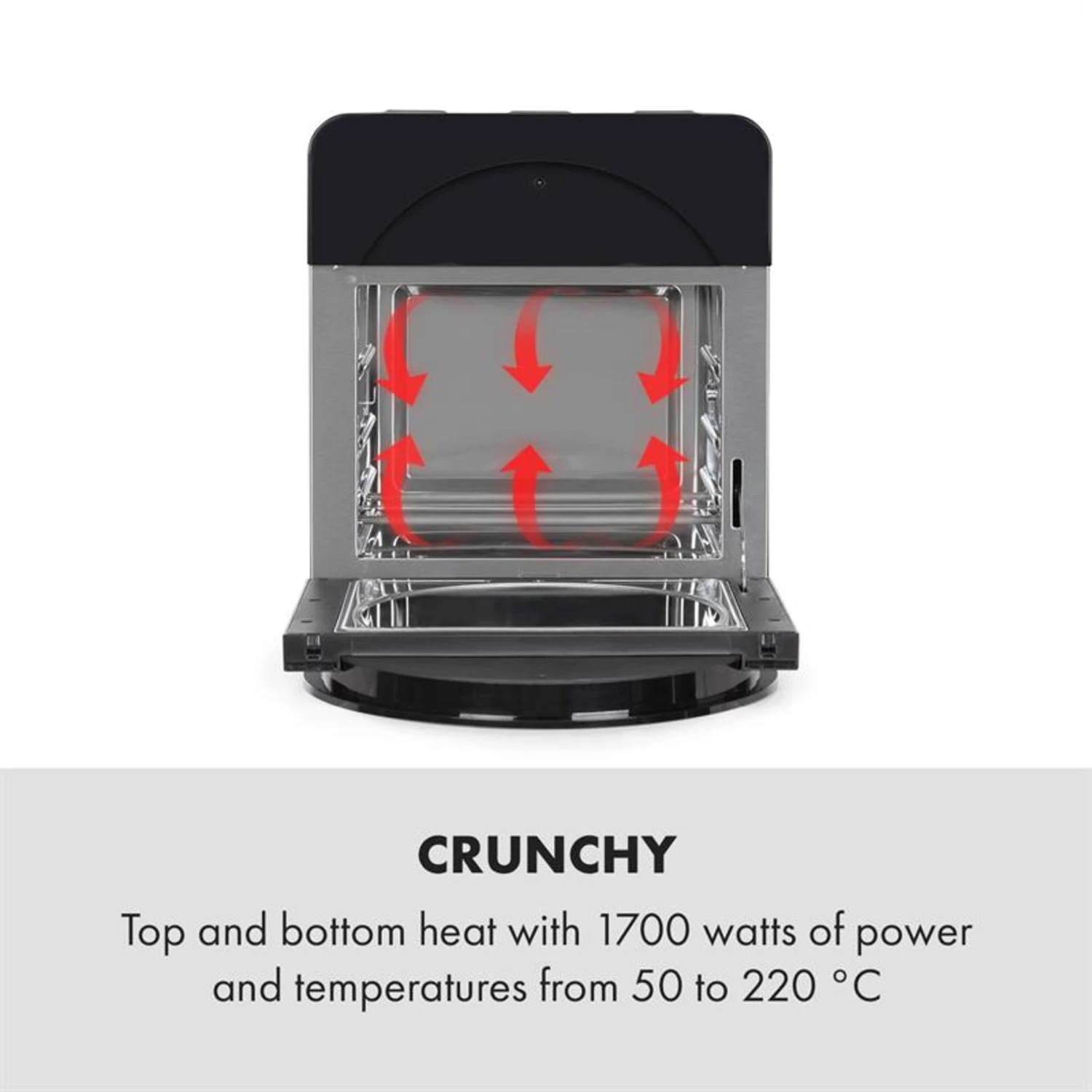 AeroVital Easy Touch Heißluftfritteuse 1700W 14l Timer 16 Programme Metallic / Schwarz 4 AeroVital Easy Touch Heißluftfritteuse 1700W 14l Timer 16 Programme Metallic / Schwarz – Bild 2