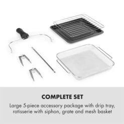 AeroVital Easy Touch Heißluftfritteuse 1700W 14l Timer 16 Programme Metallic / Schwarz 14 AeroVital Easy Touch Heißluftfritteuse 1700W 14l Timer 16 Programme Metallic / Schwarz -Klarstein 10034451 yy 0007 logo Klarstein AeroVital easy touch Heissluftfritteuse